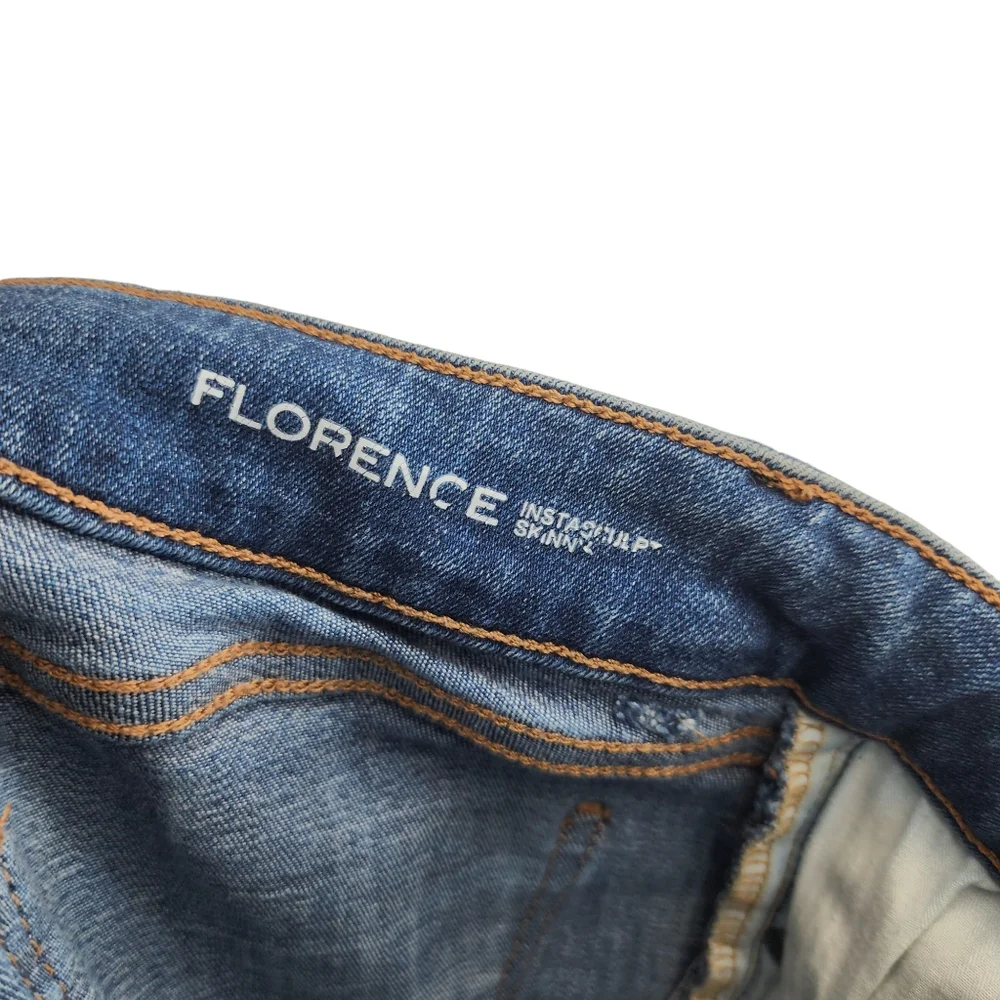 DL1961 Womens 25 Florence Instasculpt Skinny Delano Medium Wash Denim Jeans Blue - Picture 5 of 8